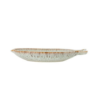 Serveerbord aardewerk naturel Fleur 27cm van Bloomingville, van bovenaf met vorm en indeling zichtbaar