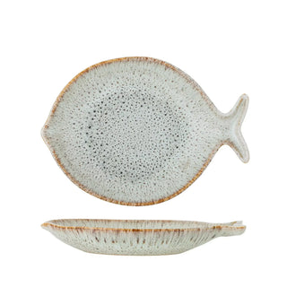 Serveerbord aardewerk naturel Fleur 27cm van Bloomingville, duidelijk als hoofdfoto afgebeeld