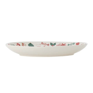 Serveerbord beige Yule 28cm van Bloomingville, aan de achterzijde met afwerking zichtbaar