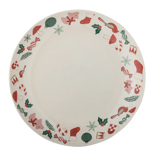 Serveerbord beige Yule 28cm van Bloomingville, vanuit een aanvullend productaanzicht