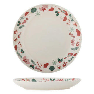 Serveerbord beige Yule 28cm van Bloomingville, duidelijk als hoofdfoto afgebeeld