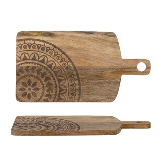 Serveerplank mango natuur Vanilla 43cm van Bloomingville, van bovenaf met vorm en indeling zichtbaar