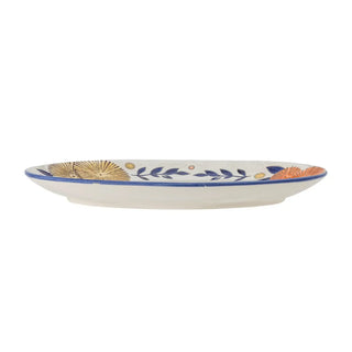 Serveerschaal aardewerk blauw Lynna 34cm van Bloomingville, vanuit een aanvullend productaanzicht