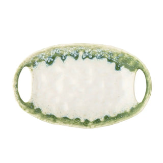 Serveerschaal aardewerk groen Prim 22cm van Bloomingville, aan de achterzijde met afwerking zichtbaar