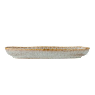 Serveerschaal aardewerk naturel Fleur 37cm van Bloomingville, aan de achterzijde met afwerking zichtbaar