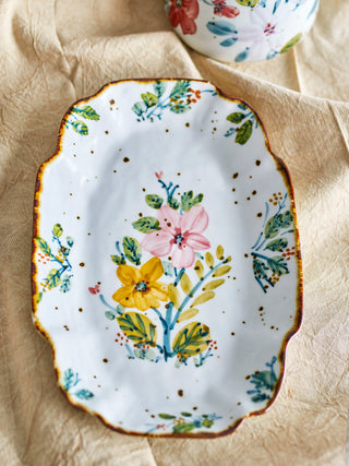 Serveerschaal aardewerk Savina 21×3×31 cm van Bloomingville, toegepast in een sfeervolle interieursetting