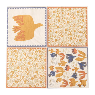 Servet papier geel Anniversary - set van 20 van Bloomingville, geplaatst in een ruimtelijke woonomgeving