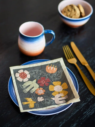 Servetten papier beige Vivielle van Bloomingville, toegepast in een sfeervolle interieursetting