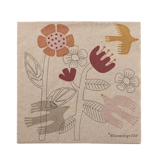 Servetten papier beige Vivielle van Bloomingville, duidelijk als hoofdfoto afgebeeld