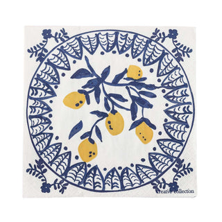 Servetten papier blauw Maxima set van 12 van Bloomingville, vanuit een aanvullend productaanzicht