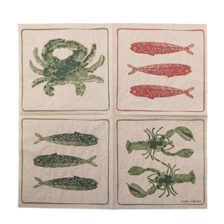 Servetten papier groen Hadden 33x33cm - 20 stuks van Bloomingville, vanuit een aanvullend productaanzicht