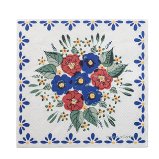 Servetten papier multi Florist van Bloomingville, aan de achterzijde met afwerking zichtbaar