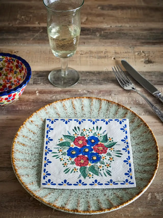 Servetten papier multi Florist van Bloomingville, in een gestileerde detailopstelling