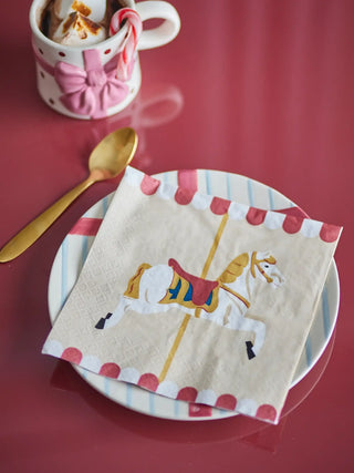 Servetten papier multi merry-go-round van Bloomingville, in een gestileerde detailopstelling
