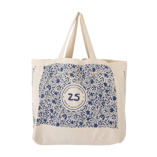 Shopper katoen bruin Anniversary van Bloomingville, aan de achterzijde met afwerking zichtbaar
