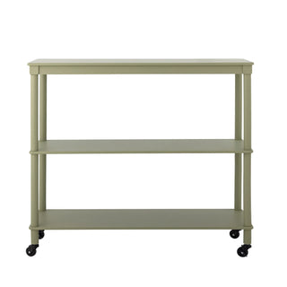 Sidetable Harald met wielen groen van Bloomingville, aan de achterzijde met constructie zichtbaar