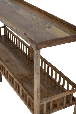 Sidetable mango naturel sali 168cm van Bloomingville, aan de achterzijde met afwerking zichtbaar