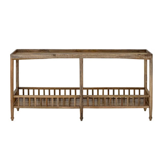 Sidetable mango naturel sali 168cm van Bloomingville, van bovenaf met vorm en indeling zichtbaar