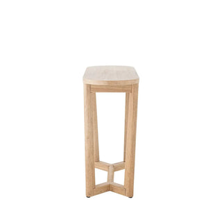 Sidetable rubberwood beige/naturel Serrone van Bloomingville, aan de achterzijde met afwerking zichtbaar