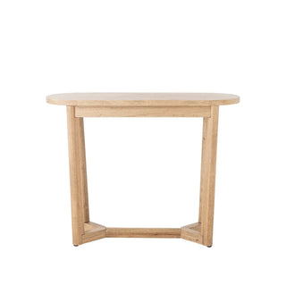 Sidetable rubberwood beige/naturel Serrone van Bloomingville, van bovenaf met vorm en indeling zichtbaar