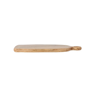 Snijplank mangohout beige nonnie van Bloomingville, schuin bekeken met vorm en afwerking zichtbaar