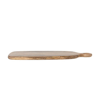 Snijplank mangohout naturel Nonnie 24x45cm van Bloomingville, schuin bekeken met vorm en afwerking zichtbaar