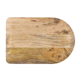 Snijplank mangohout naturel Pirjo 30cm van Bloomingville, schuin bekeken met vorm en afwerking zichtbaar