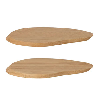 Snijplank rubberwood nature Gong - 2 stuks van Bloomingville, duidelijk als hoofdfoto afgebeeld