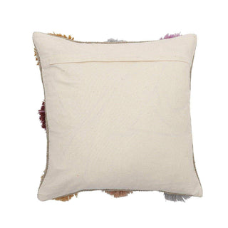 Somma kussen naturel 50x50cm van Bloomingville, van opzij met vorm en afwerking zichtbaar