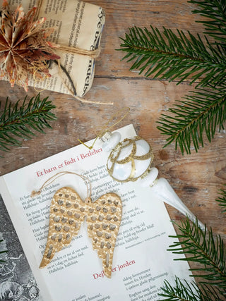 Ster ornament papier nature 10cm - set van 9 van Bloomingville, in een gestileerde productopstelling