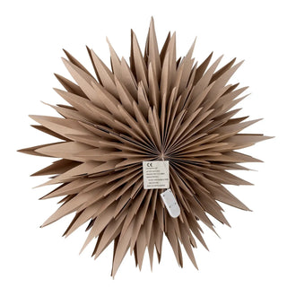 Ster papier bruin Elijas 50cm van Bloomingville, van bovenaf met vorm en indeling zichtbaar