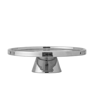 Taartplateau aardewerk zilver shine 26cm van Bloomingville, duidelijk als hoofdfoto afgebeeld