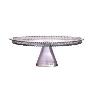 Taartplateau glas paars Tayo 32cm van Bloomingville, aan de achterzijde met afwerking zichtbaar