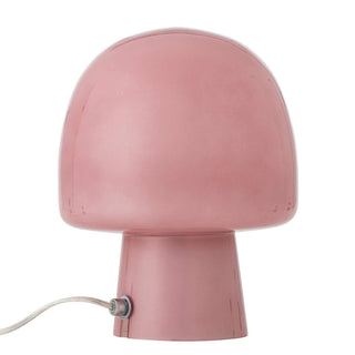 Tafellamp glas roze Paddy 26cm van Bloomingville, van bovenaf met vorm en indeling zichtbaar