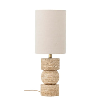 Tafellamp travertin naturel Marci 53cm van Bloomingville, duidelijk als hoofdfoto afgebeeld