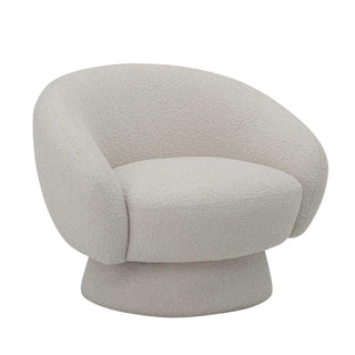 Ted fauteuil wit van Bloomingville, van dichtbij met materiaal en afwerking zichtbaar