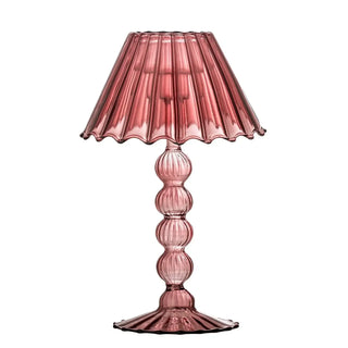 Theelichthouder glas rood Cisco 19cm van Bloomingville, duidelijk als hoofdfoto afgebeeld