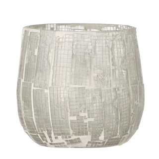 Theelichthouder glas zilver Iberia 10cm van Bloomingville, duidelijk als hoofdfoto afgebeeld