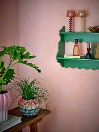 Theelichthouder roze Daze 20cm - set van 2 van Bloomingville, in een gestileerde productopstelling