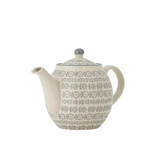 Theepot aardewerk grijs Karine 900ml van Bloomingville, van bovenaf met vorm en indeling zichtbaar