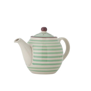 Theepot aardewerk groen Patrizia van Bloomingville, aan de achterzijde met afwerking zichtbaar