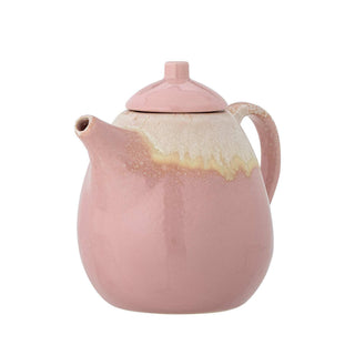 Theepot aardewerk rose Louisa 1,2L van Bloomingville, aan de achterzijde met afwerking zichtbaar
