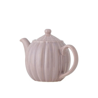 Theepot aardewerk roze Latina van Bloomingville, aan de achterzijde met afwerking zichtbaar
