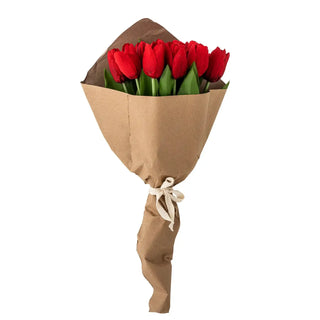 Tulpenboeket rood 35cm van Bloomingville, aan de achterzijde met afwerking zichtbaar