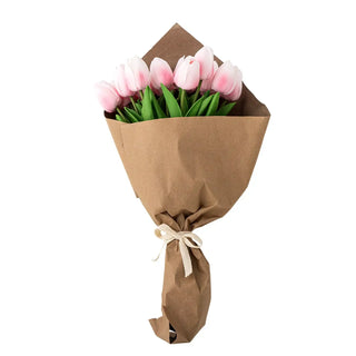 Tulpenboeket roze van Bloomingville, van bovenaf met vorm en indeling zichtbaar
