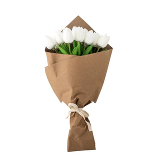 Tulpenboeket wit van Bloomingville, aan de achterzijde met afwerking zichtbaar
