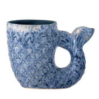 Vaas aardewerk blauw Ariella 15cm van Bloomingville, duidelijk als hoofdfoto afgebeeld