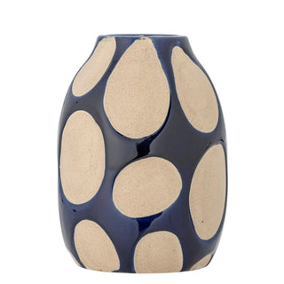 Vaas aardewerk blauw Bashir 20cm van Bloomingville, duidelijk als hoofdfoto afgebeeld