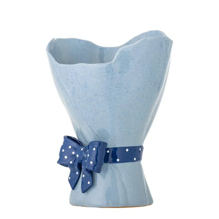 Vaas aardewerk blauw Belivia 28cm van Bloomingville, duidelijk als hoofdfoto afgebeeld