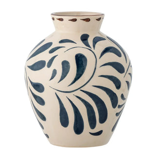 Vaas aardewerk blauw Heikki 24cm van Bloomingville, duidelijk als hoofdfoto afgebeeld